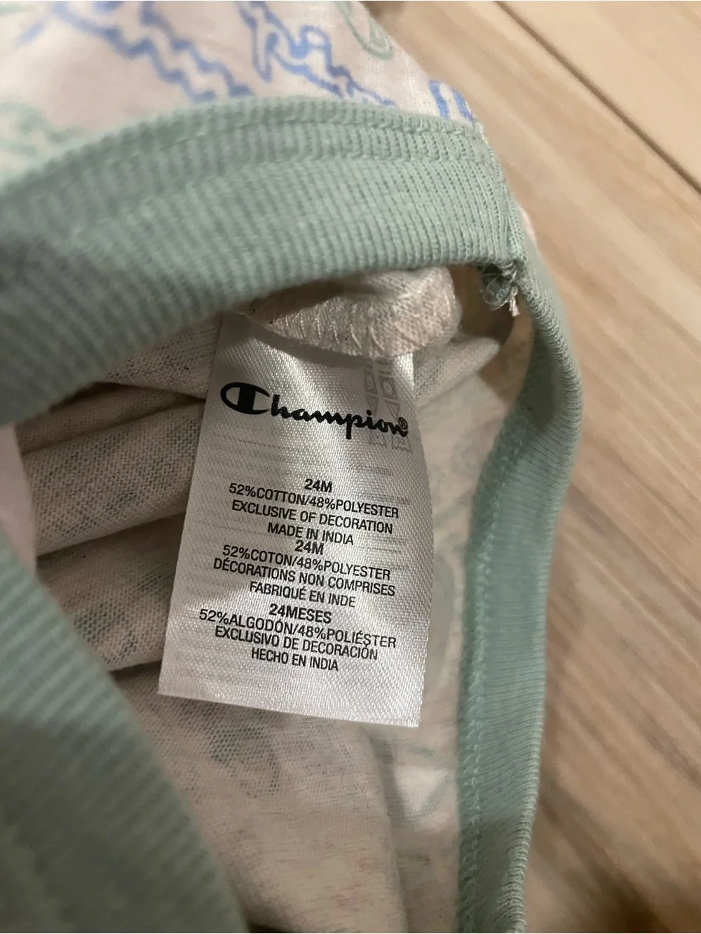 Champion Baby Bodysuit Set in Sage Green, White & Blue
